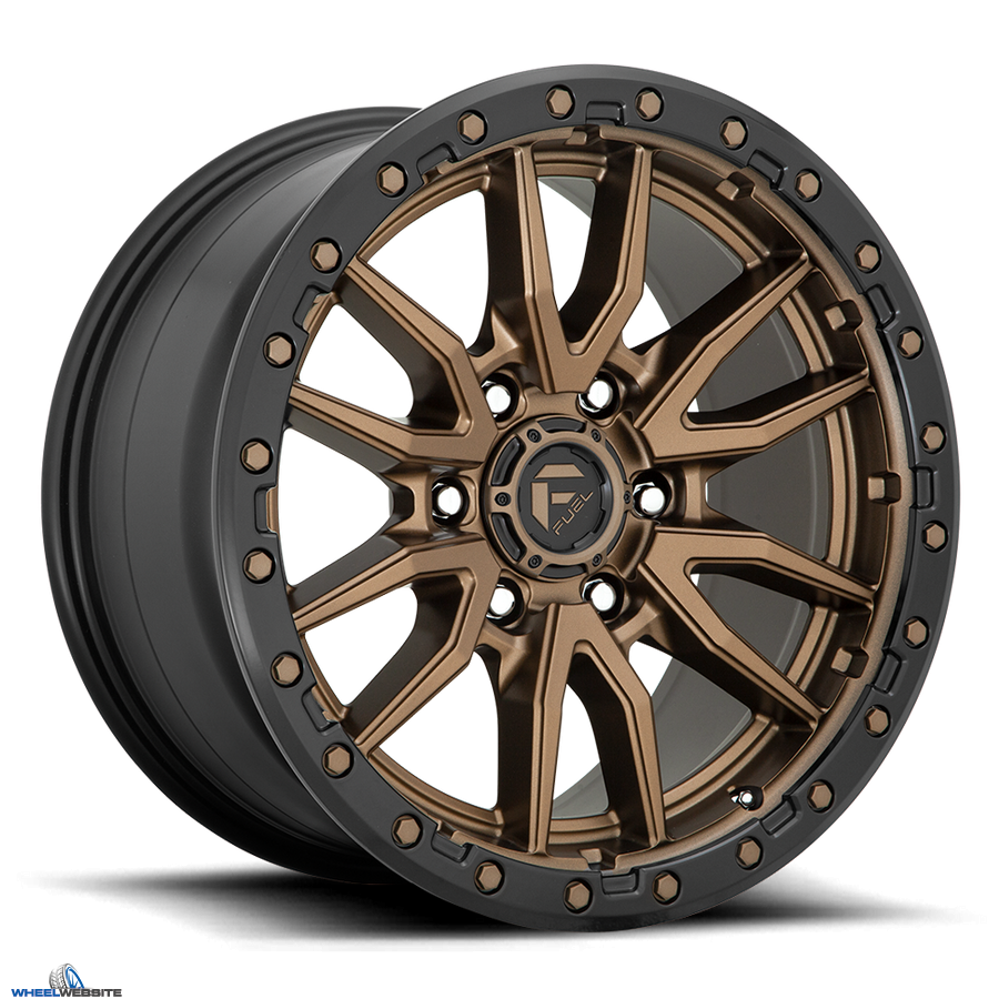 22x12 Fuel 1PC 681 Matte Bronze Black Bead Ring 6x135 -44mm Offset