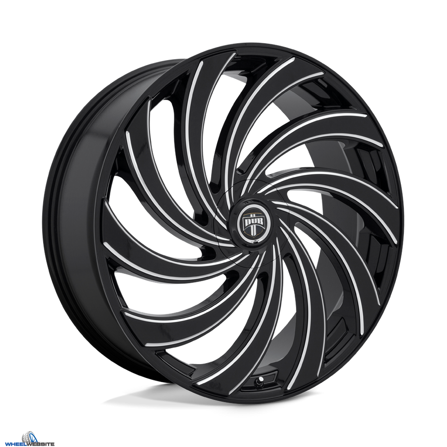 24x9 DUB 1PC 239 Gloss Black Milled 5x115/5x120 15mm Offset